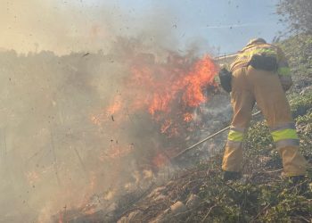 Nueve incendios forestales provocados por pirómanos en Cantabria ayer por el viento del sur