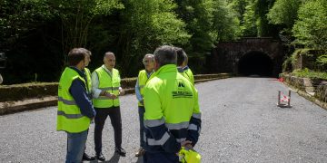 La vía verde de acceso al túnel de La Engaña estará acabada a finales de junio