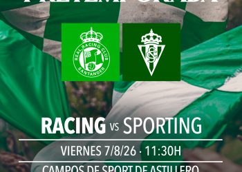 El Racing recibirá al Sporting el 7 de agosto en Astillero, en el quinto amistoso ya cerrado de la pretemporada
