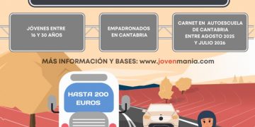 Cantabria pone en marcha 240.000 euros en ayudas de hasta 200 euros para que los jóvenes se saquen el carné de conducir